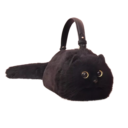 Purr-fectly Adorable Cat Plush Shoulder Bag